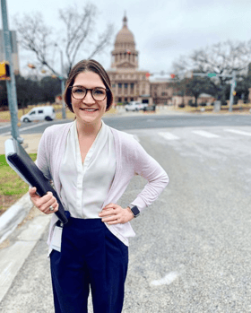 _ Externships _ Fellowships_ Taylor Faught (3L) outside the state capitol in Austin, Texas